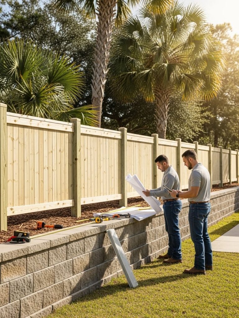 Retaining Wall and Fence Combo Cost and Estimates in Jacksonville, FL