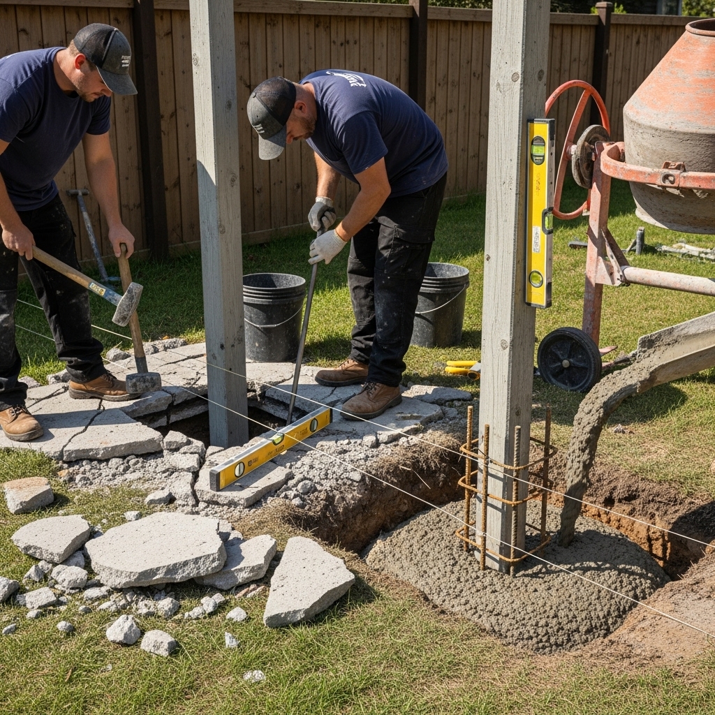 Cracked or Broken Concrete Bases